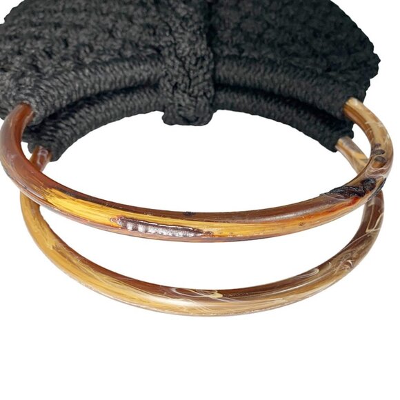 VINTAGE Handmade Crochet Macrame Bag - Picture 8 of 8